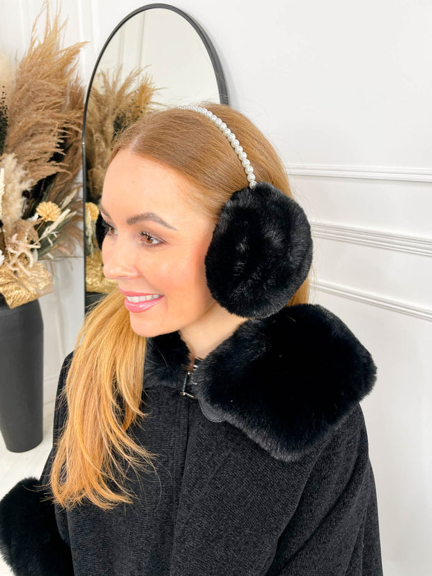 Pearl Ear Muffs - Black