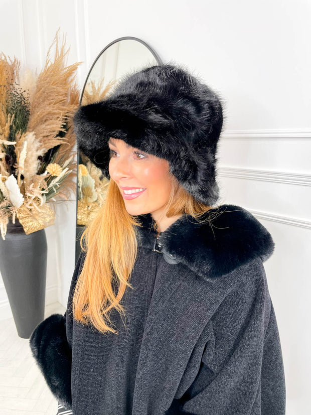 Sable Fur Hat - Black