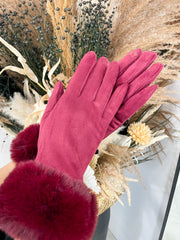 Ava Gloves -Deep Red