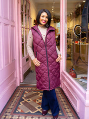 Coffee Run Gilet - Burgundy