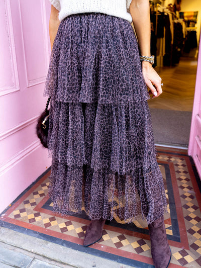 Cleo Midi Skirt - Cheetah