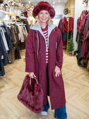 City Break Woolly Coat - Burgundy