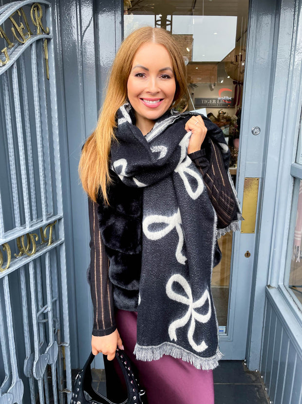 Bow Scarf - Black