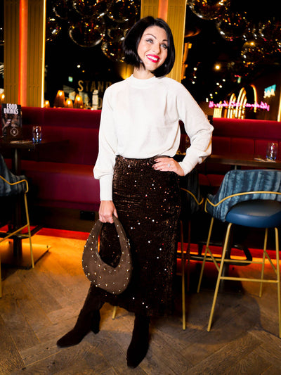 Nova Midi Skirt - Chocolate