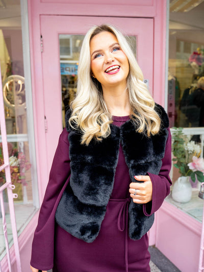 Joanna Cropped Gilet - Black