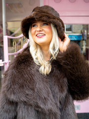 Fur Bucket Hat - Chocolate
