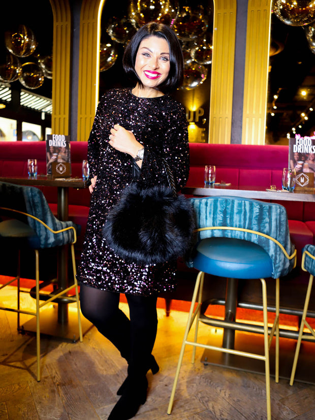 Elena Bow Dress - Plum