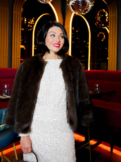 Luna Fur Coat - Chocolate