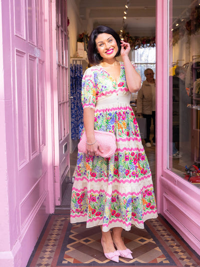 sachin and babi light blue dress Hope & Ivy Reine Navy Embroidered Midaxi Dress main image 0