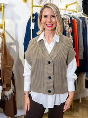 Arlowe Knitted Waistcoat - Taupe