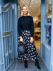 Fran Dress Polka Dot- Black