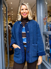 Cotty Teddy Jacket - Navy