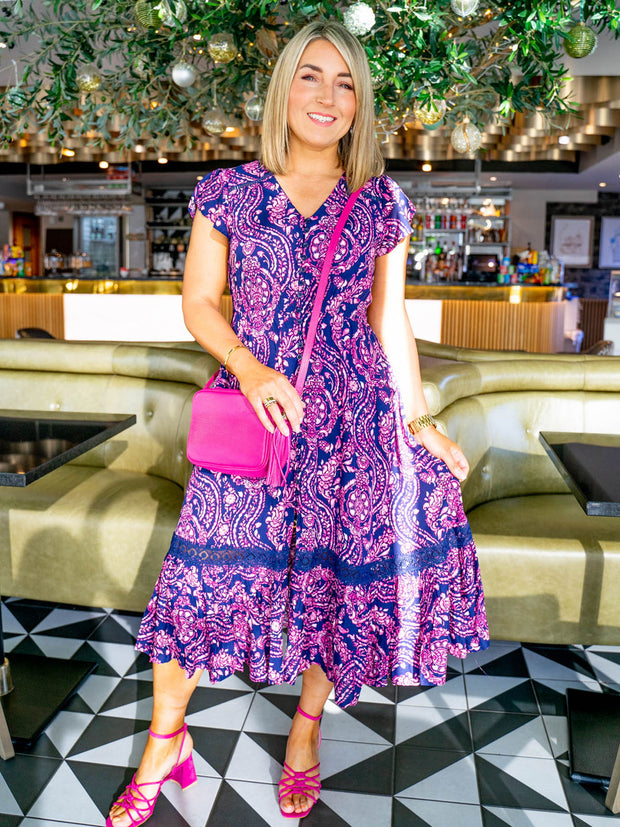 Cally Dress - Pink Floral