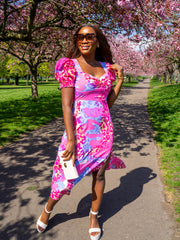 Freida Dress - Pink Animal