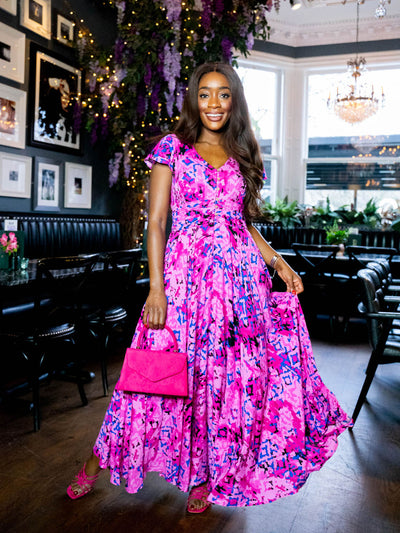 Tiara Dress - Pink Floral