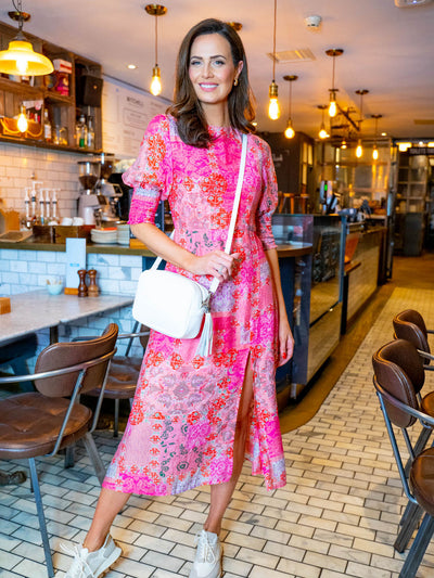 Elessa Dress - Pink Paisley