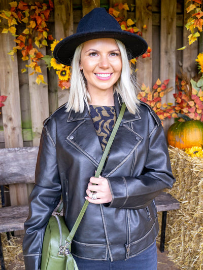 Jette Faux Leather Jacket