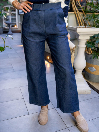 Denim Wide Leg Magic Pant - 2 Colours