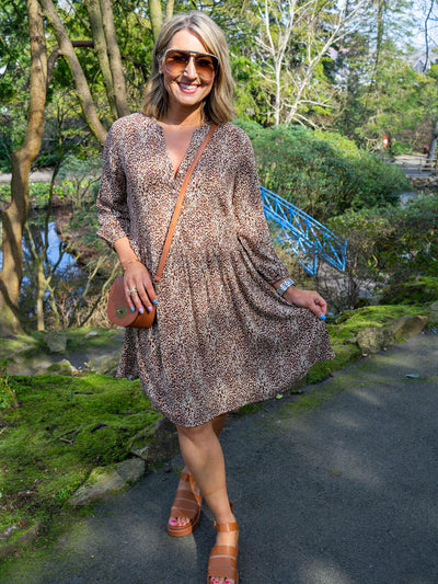 Rosemary Dress - Brown Mix