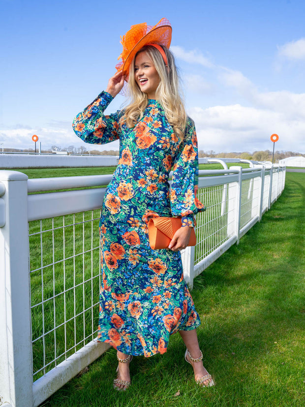 Josephina Dress - Orange Floral