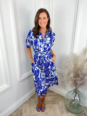 Kiera Dress - Blue Floral
