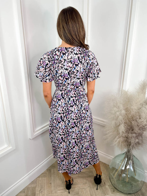 Piper Dress - Purple Animal