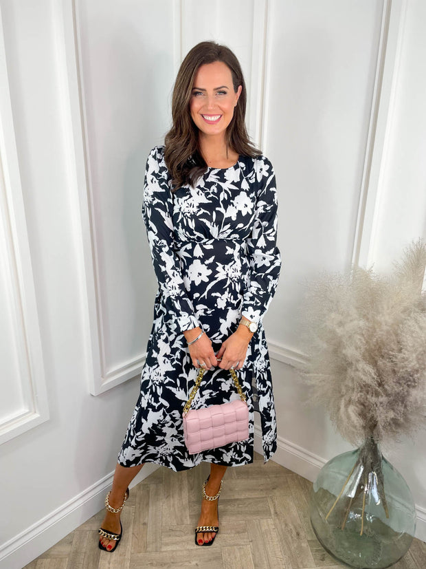 Maisy Dress - Monochrome Floral