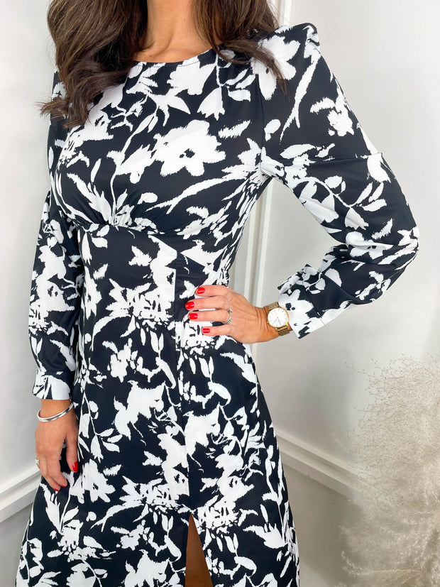 Maisy Dress - Monochrome Floral