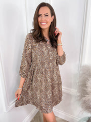 Rosemary Dress - Brown Mix