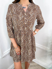 Rosemary Dress - Brown Mix