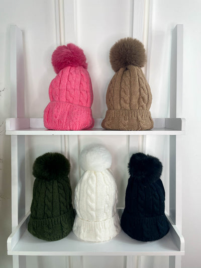 Hollie Pom Pom Hat - 5 Colours