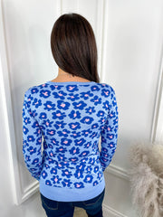 Callie Jumper - Blue Painted Floral By Sugarhill Brighton