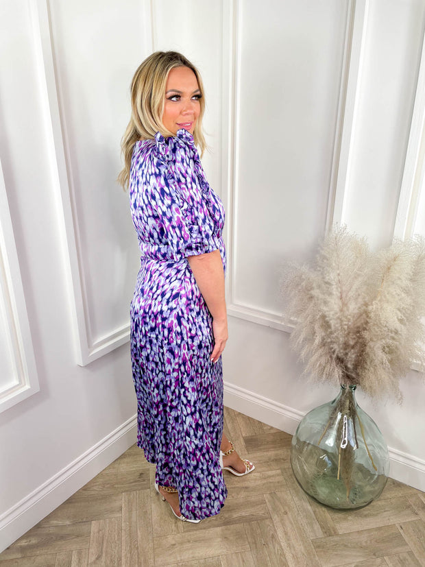 Casey Dress - Purple Animal