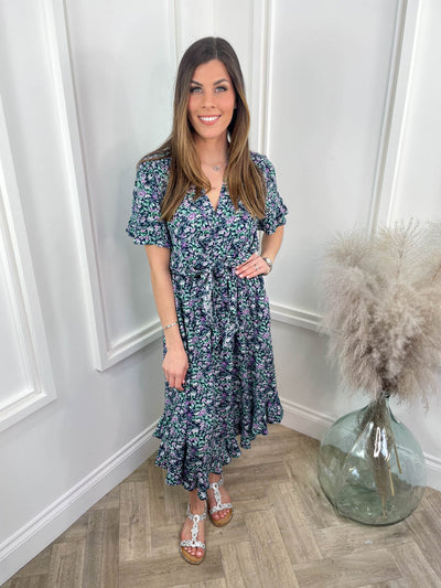 Jessica Dress - Purple Floral