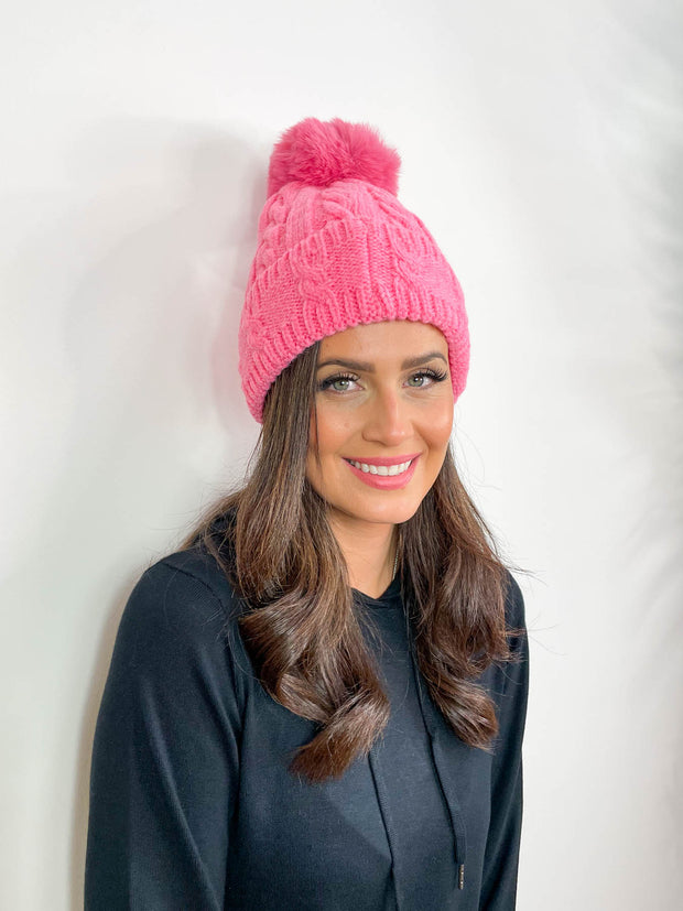 Hollie Pom Pom Hat - 5 Colours