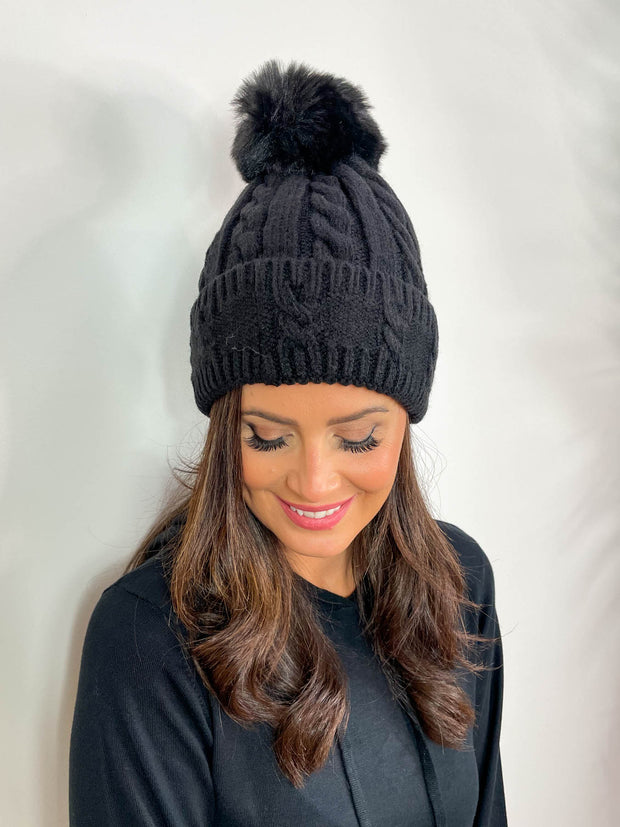 Hollie Pom Pom Hat - 5 Colours
