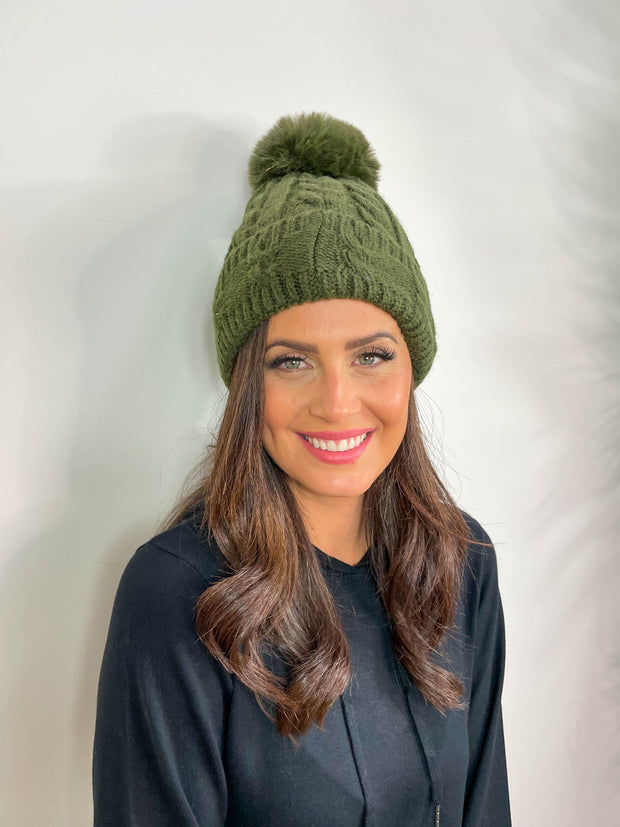 Hollie Pom Pom Hat - 5 Colours