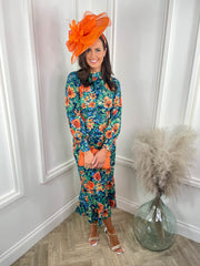 Josephina Dress - Orange Floral