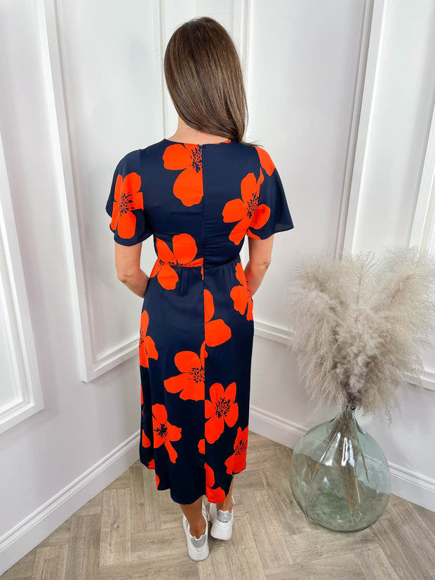 Piper Dress - Orange Floral