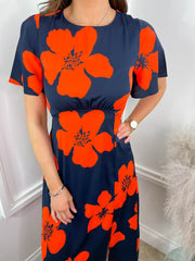 Piper Dress - Orange Floral