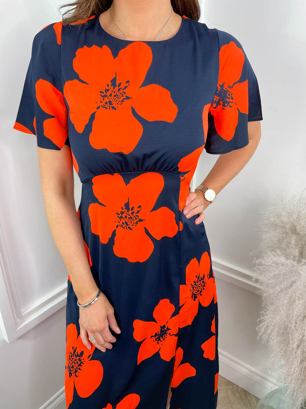 Piper Dress - Orange Floral