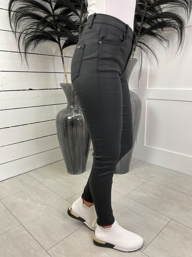 Maya Leather Look Jeans - 2 Colours