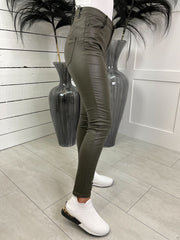 Maya Leather Look Jeans - 2 Colours