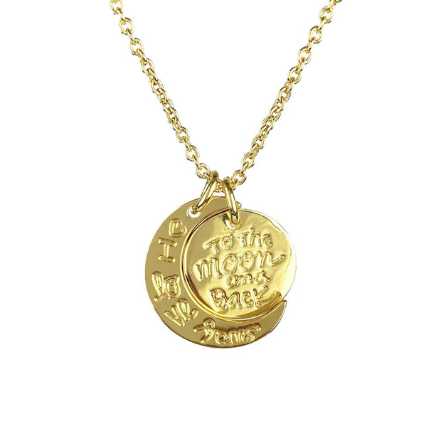 Love you to the moon and back necklace gold Clearance