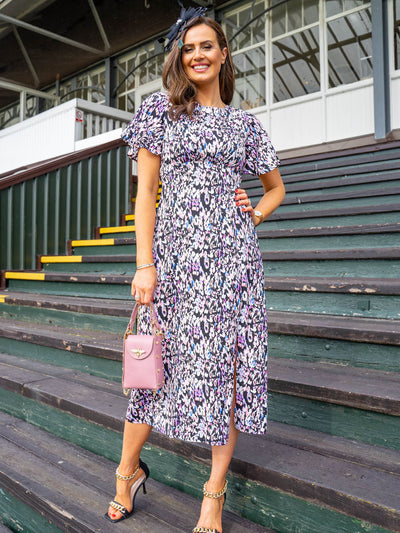 Piper Dress - Purple Animal
