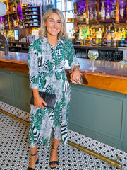 Jacklyn Dress - Green Animal