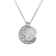 I Love You To The Moon And Back Necklace -  Silver
